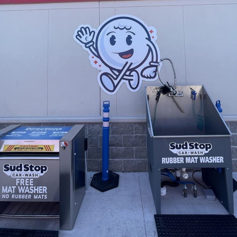 Mat washers are a free amenity at sud stop