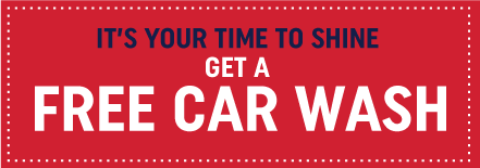 It's your time to shine, get a free car wash