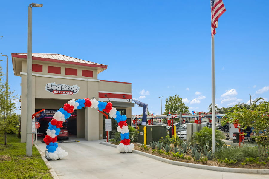 express car wash tunnel entrance at sud stop car wash, 2130 US Highway 27, Clermont, FL 34714