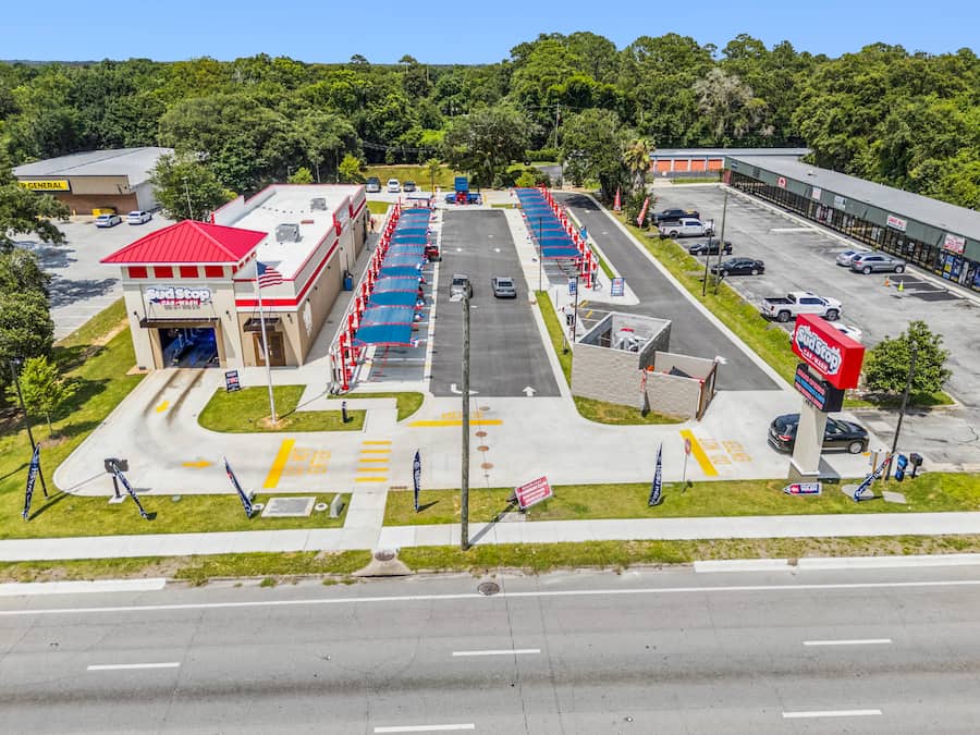 aerial view of sud stop car wash, 4810 Mobile Hwy, Pensacola, FL 32506