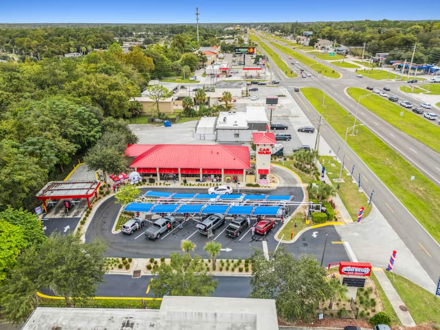 aerial view of the jacksonville neighborhood around sud stop car wash, 4132 Southside Blvd, Jacksonville, FL 32216